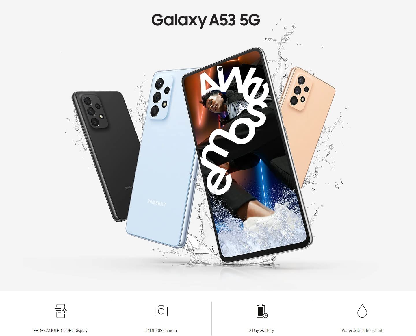 Samsung Galaxy A53 5G (SM-A536E/DS) Dual SIM,128 GB 6GB RAM