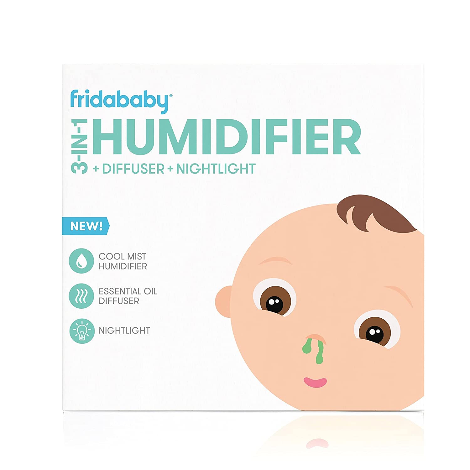 Frida Baby 3-in-1 Humidifier with Diffuser and Nightlight, White