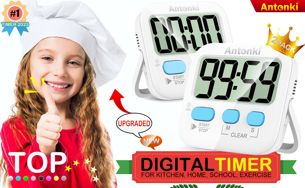 Best Digital Timer for Cooking 2 Pack