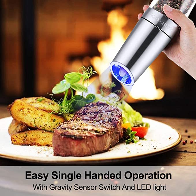 Gravity Electric Pepper Grinder, Salt and Pepper Mill