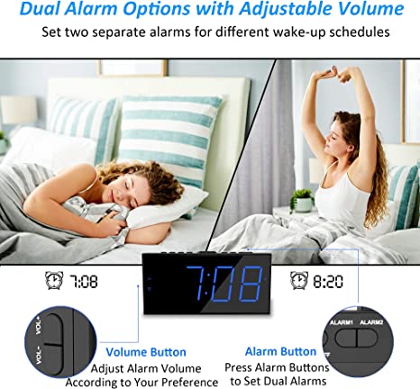 Loud Alarm Clock with Bed Shaker