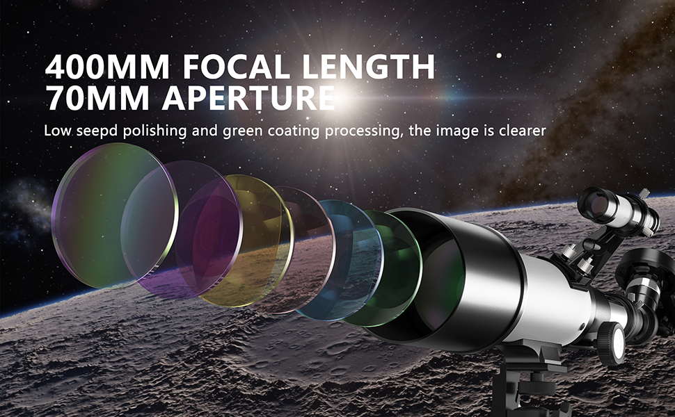 GEREFEREN Telescope for Astronomy Beginners (16X-120X)