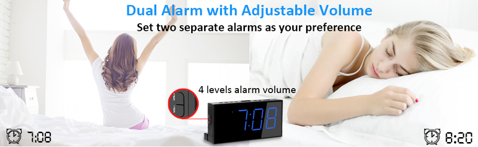 Loud Alarm Clock with Bed Shaker